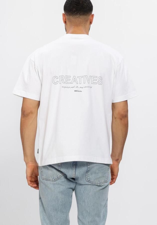 GENTI Heren Polo's & T-shirts T-shirt Ss 1242 Wit - Foto 3