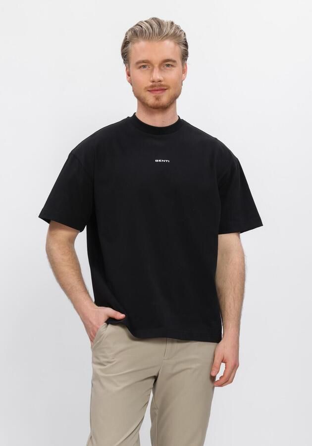 GENTI Heren Polo's & T-shirts T-shirt Ss 1242 Zwart