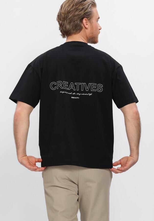 GENTI Heren Polo's & T-shirts T-shirt Ss 1242 Zwart - Foto 2