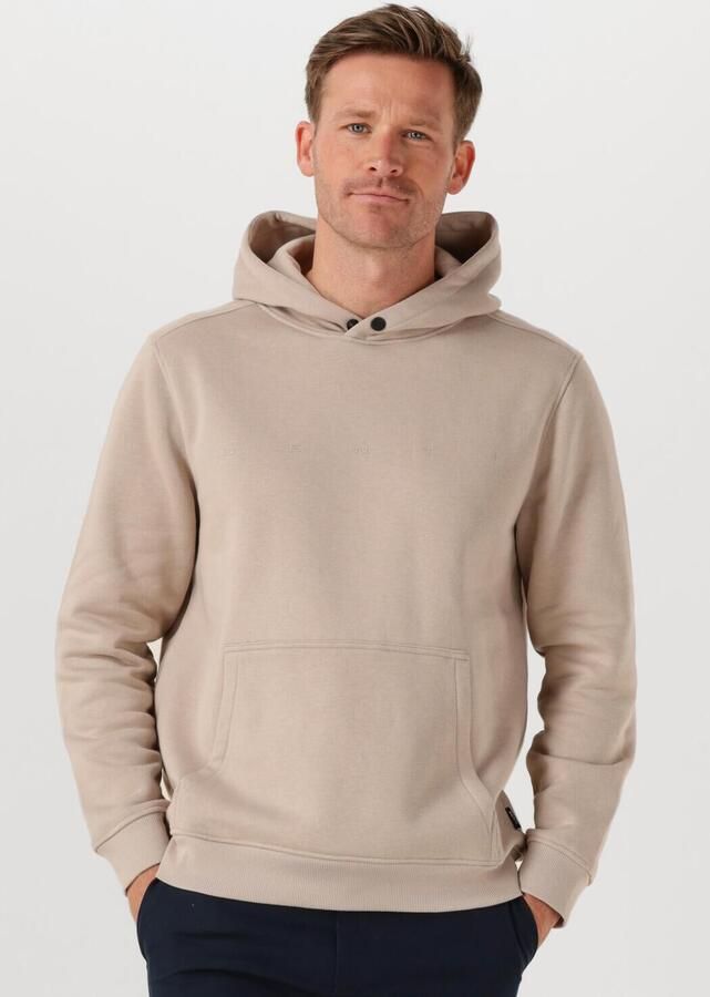 GENTI Heren Truien & Vesten Basic Logo Hoodie Beige - Foto 4