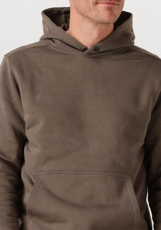 GENTI Heren Truien & Vesten Basic Logo Hoodie Taupe - Foto 3