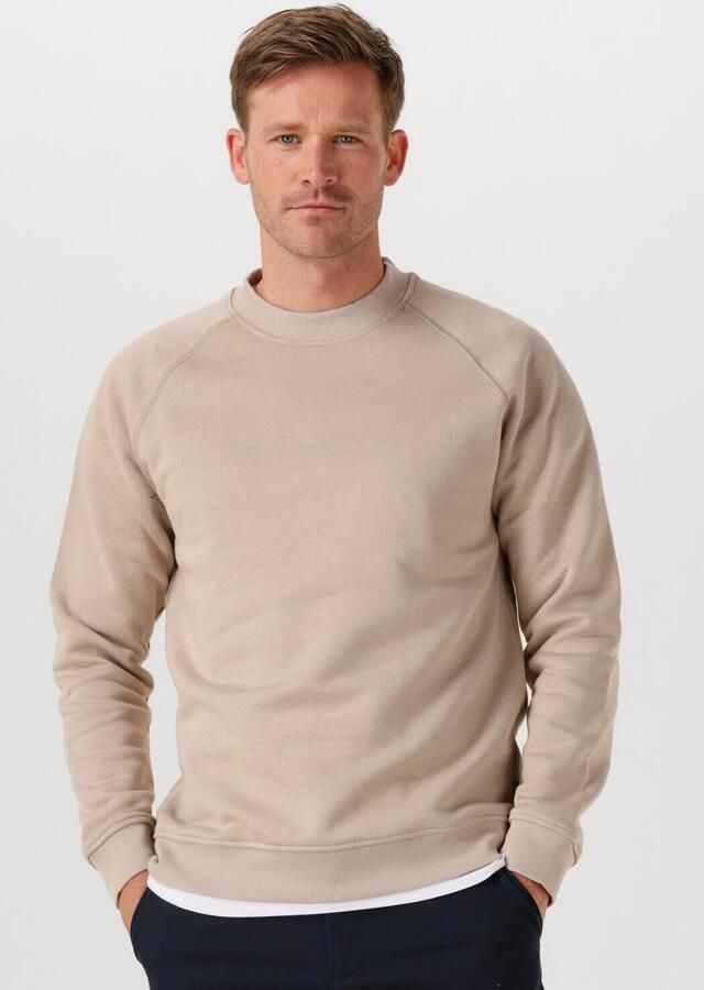 GENTI Heren Truien & Vesten Basic Logo Sweater Beige - Foto 3
