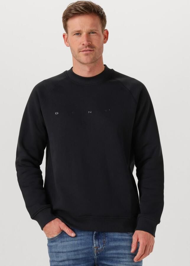 GENTI Heren Truien & Vesten Basic Logo Sweater Zwart - Foto 4