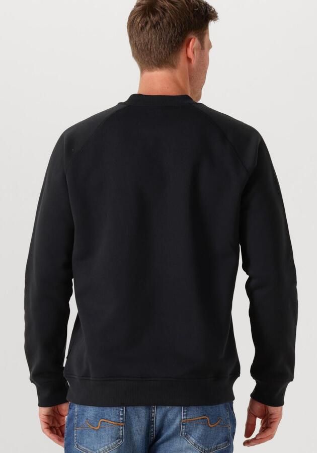 GENTI Heren Truien & Vesten Basic Logo Sweater Zwart