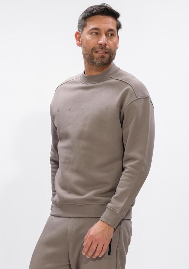 GENTI Heren Truien & Vesten Crewneck Taupe