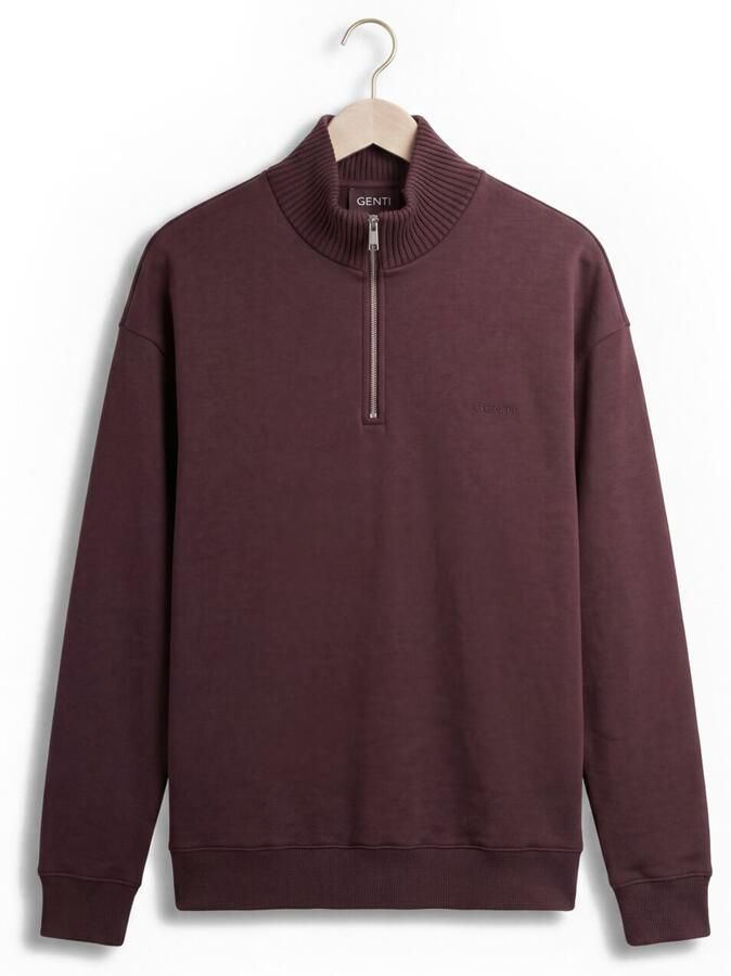 GENTI Heren Truien & Vesten Half Zip Sweat Bordeaux - Foto 2