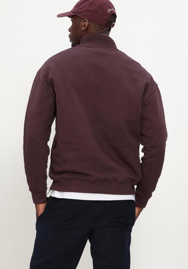 GENTI Heren Truien & Vesten Half Zip Sweat Bordeaux - Foto 3