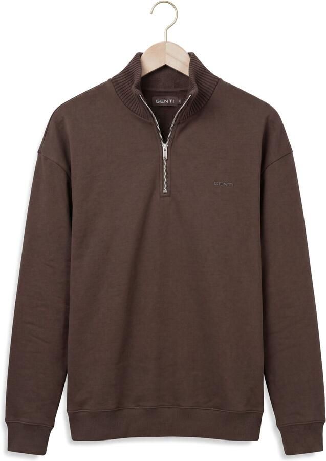 GENTI Heren Truien & Vesten Half Zip Sweat Bruin - Foto 2