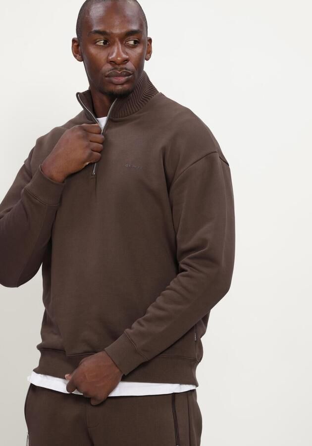 GENTI Heren Truien & Vesten Half Zip Sweat Bruin - Foto 4