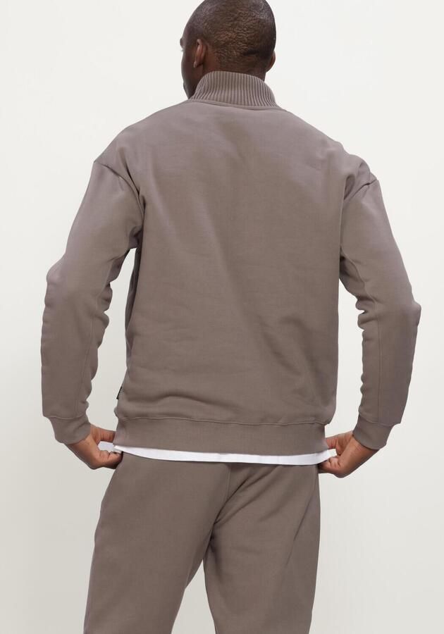 GENTI Heren Truien & Vesten Half Zip Sweat Taupe - Foto 3