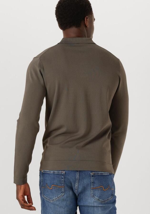 GENTI Heren Truien & Vesten Polo Ls Olijf
