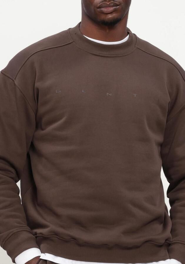 GENTI Heren Truien & Vesten Sweat Crew Bruin - Foto 4