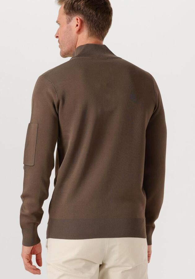 GENTI Heren Truien & Vesten Turtle 3 Button Ls Bruin