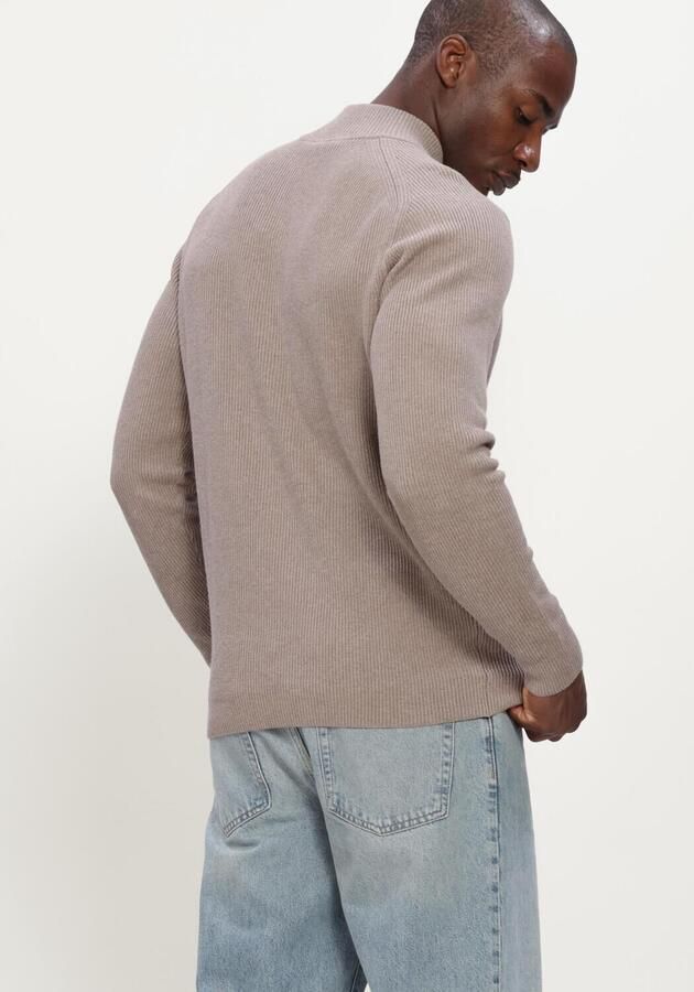 GENTI Heren Truien & Vesten Turtle Button Ls Beige - Foto 3
