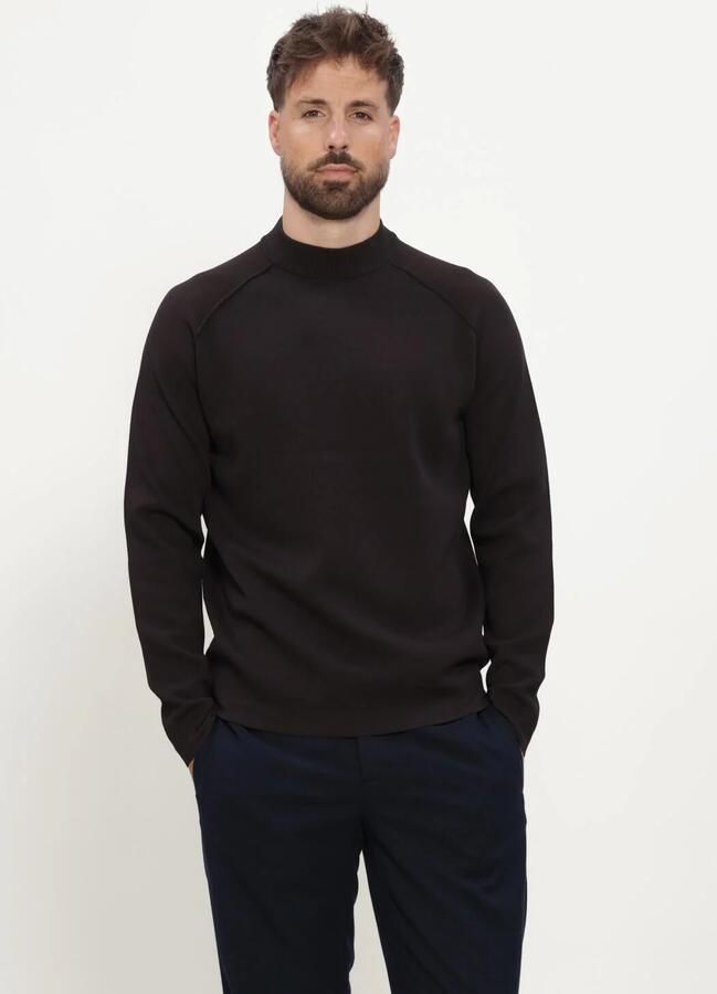 GENTI Heren Truien & Vesten Turtle Ls Bruin