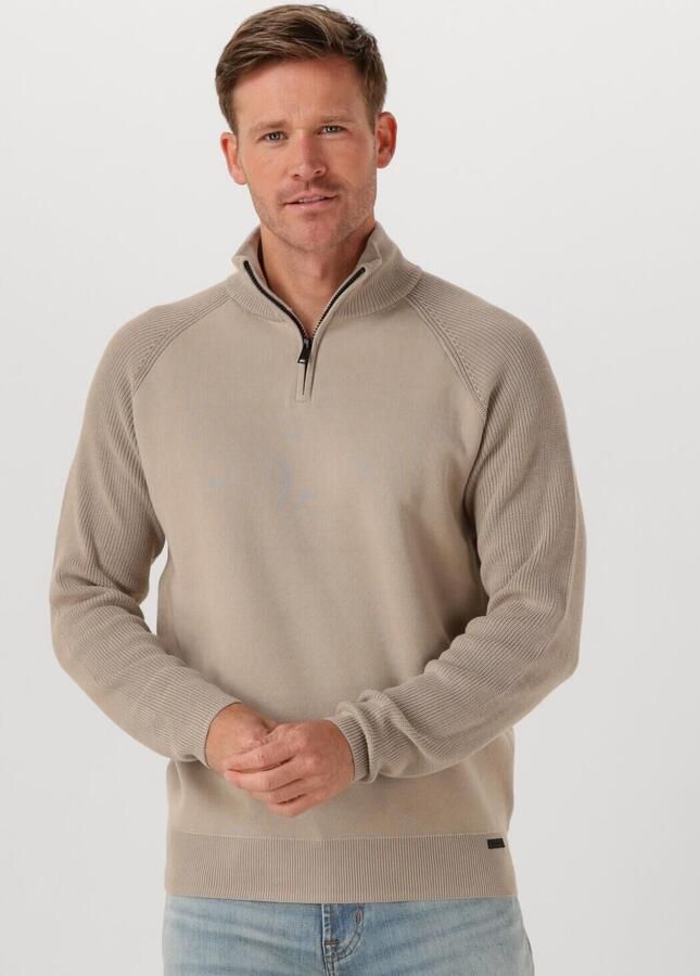 GENTI Heren Truien & Vesten Turtle Zip Beige - Foto 4