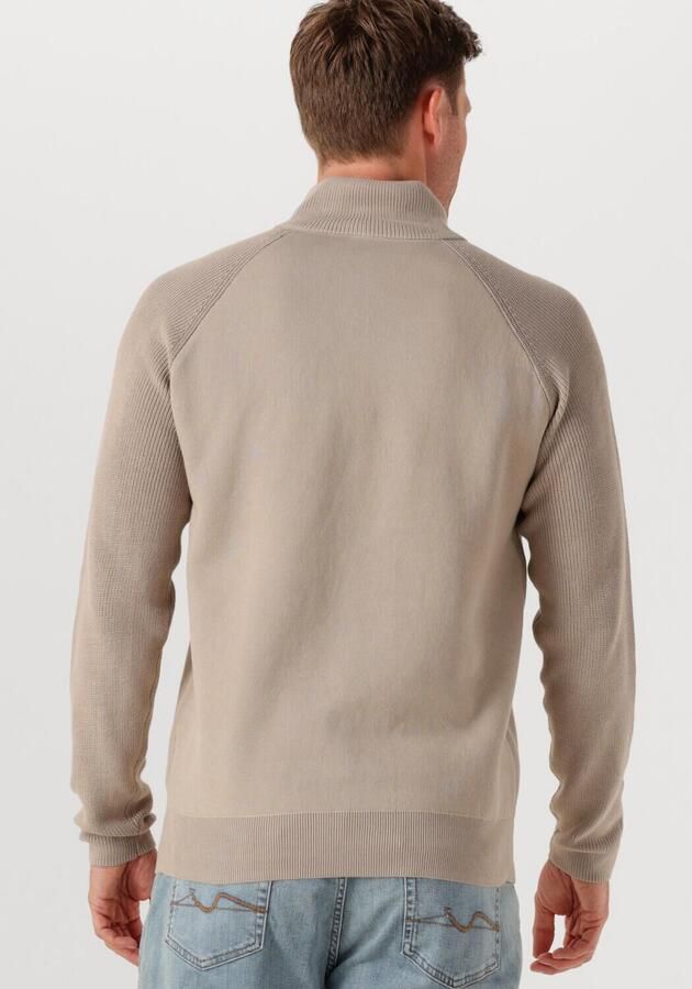 GENTI Heren Truien & Vesten Turtle Zip Beige