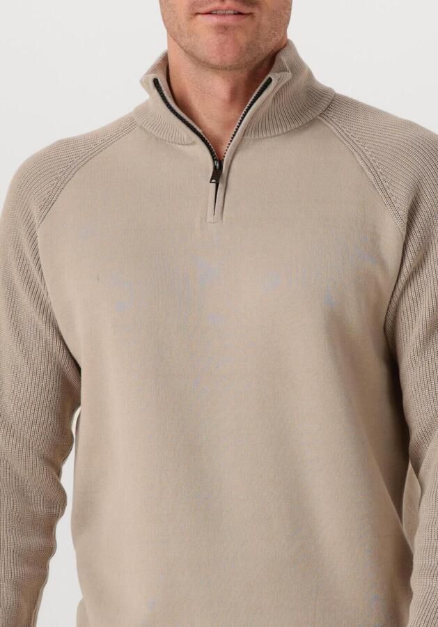 GENTI Heren Truien & Vesten Turtle Zip Beige - Foto 2
