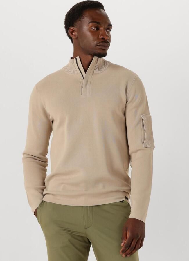 GENTI Heren Truien & Vesten Turtle Zip Beige - Foto 4