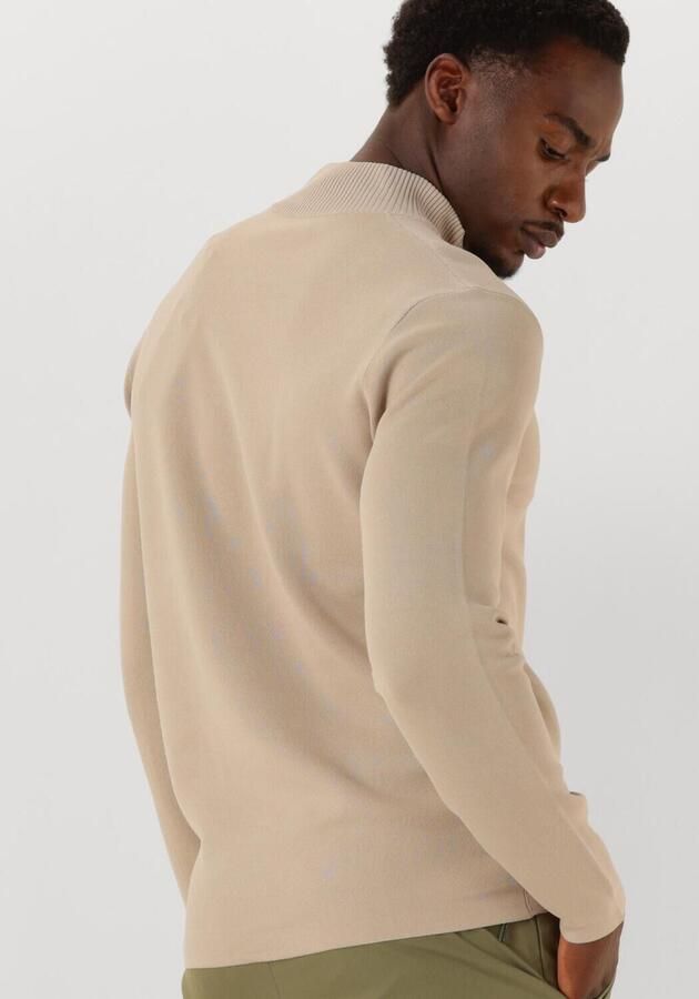 GENTI Heren Truien & Vesten Turtle Zip Beige