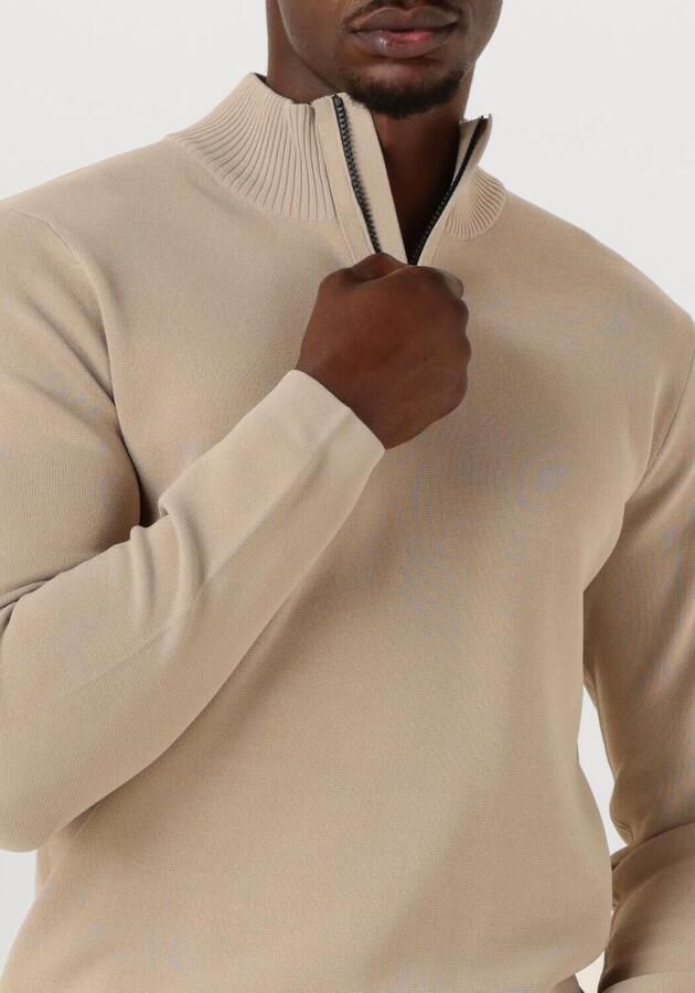 GENTI Heren Truien & Vesten Turtle Zip Beige - Foto 2