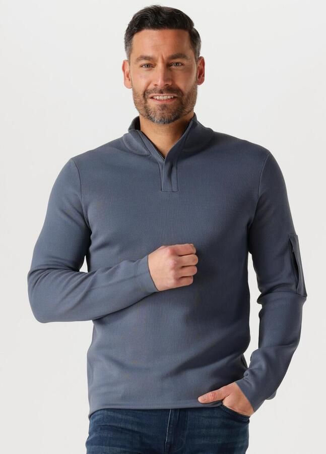 GENTI Heren Truien & Vesten Turtle Zip Blauw - Foto 4