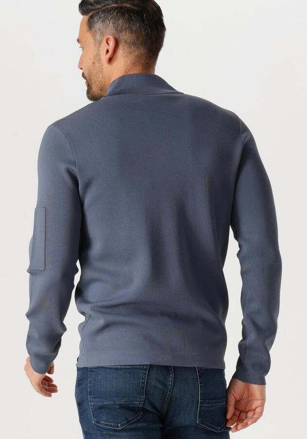 GENTI Heren Truien & Vesten Turtle Zip Blauw