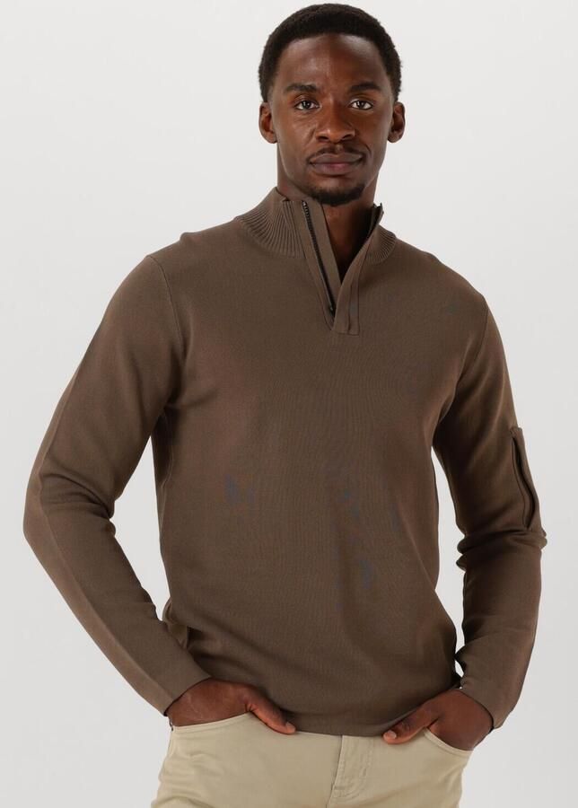 GENTI Heren Truien & Vesten Turtle Zip Bruin - Foto 4