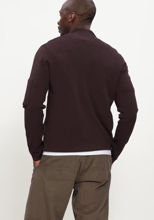 GENTI Heren Truien & Vesten Turtle Zip Ls Bruin - Foto 2