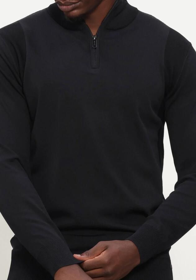 GENTI Heren Truien & Vesten Turtle Zip Ls Zwart - Foto 3