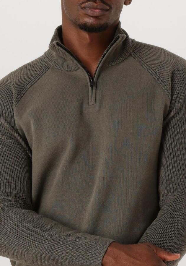 GENTI Heren Truien & Vesten Turtle Zip Olijf - Foto 2