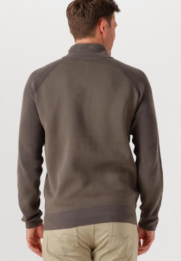 GENTI Heren Truien & Vesten Turtle Zip Taupe - Foto 2