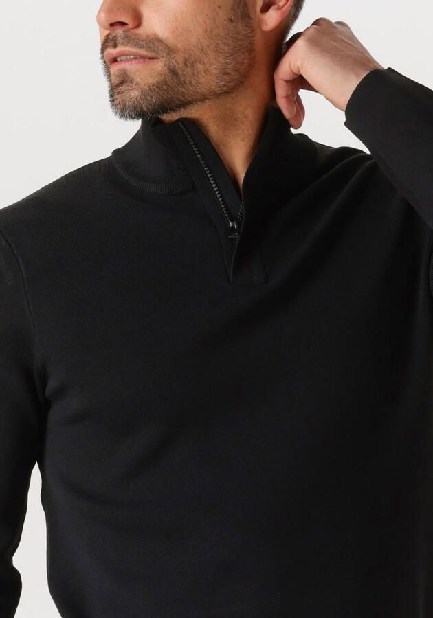 GENTI Heren Truien & Vesten Turtle Zip Zwart