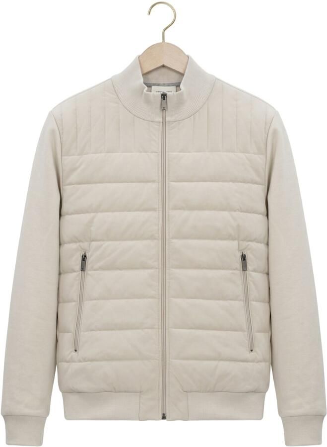 GENTILUOMO Heren Jassen Cardigan Material Mix Beige - Foto 2