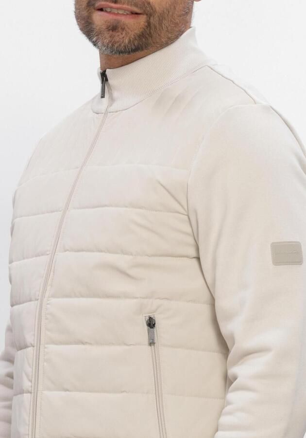 GENTILUOMO Heren Jassen Cardigan Material Mix Beige - Foto 4