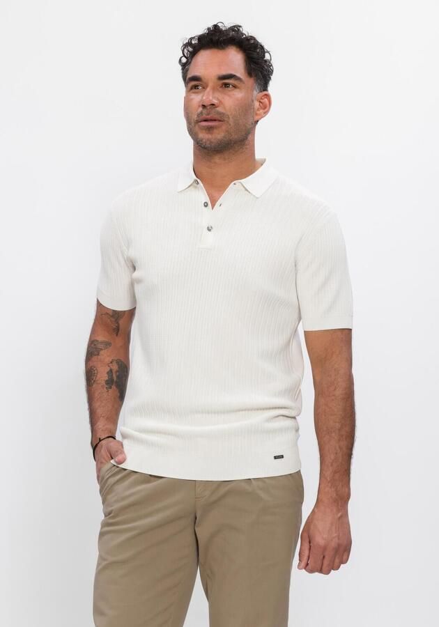 GENTILUOMO Heren Polo's & T-shirts Polo 3 Buttons Ss Gebroken Wit