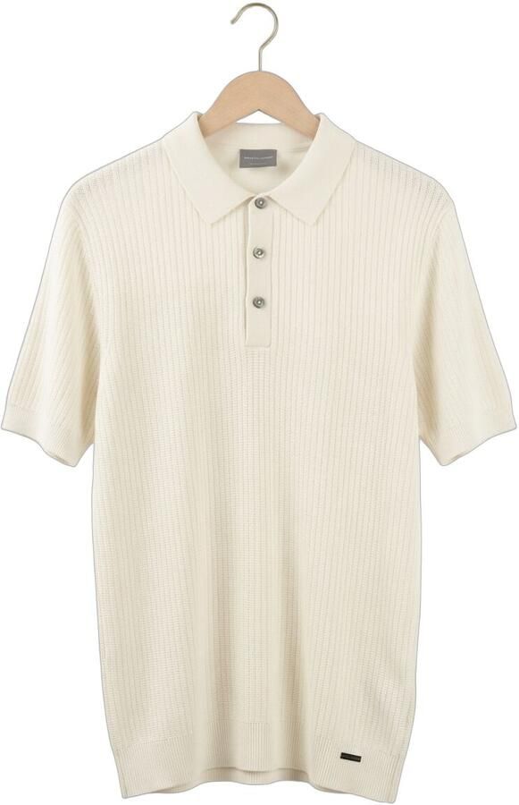 GENTILUOMO Heren Polo's & T-shirts Polo 3 Buttons Ss Gebroken Wit - Foto 4