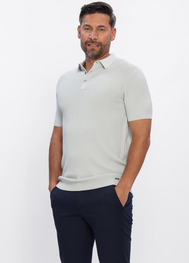 GENTILUOMO Heren Polo's & T-shirts Polo 3 Buttons Ss Lichtgrijs