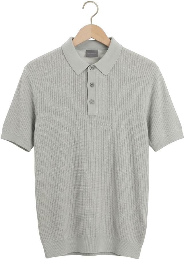 GENTILUOMO Heren Polo's & T-shirts Polo 3 Buttons Ss Lichtgrijs - Foto 2