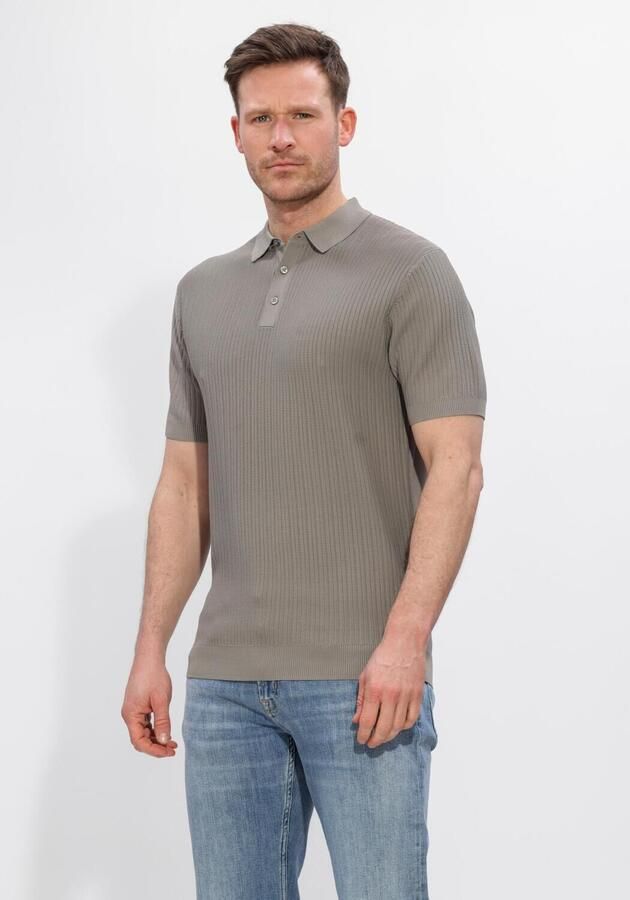 GENTILUOMO Heren Polo's & T-shirts Polo 3 Buttons Ss Taupe