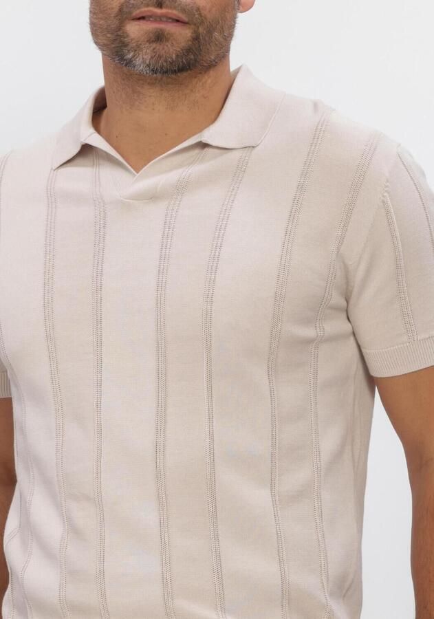 GENTILUOMO Heren Polo's & T-shirts Polo No Buttons Ss Beige - Foto 3