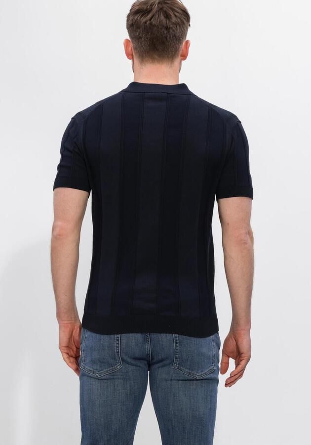 GENTILUOMO Heren Polo's & T-shirts Polo No Buttons Ss Donkerblauw - Foto 2