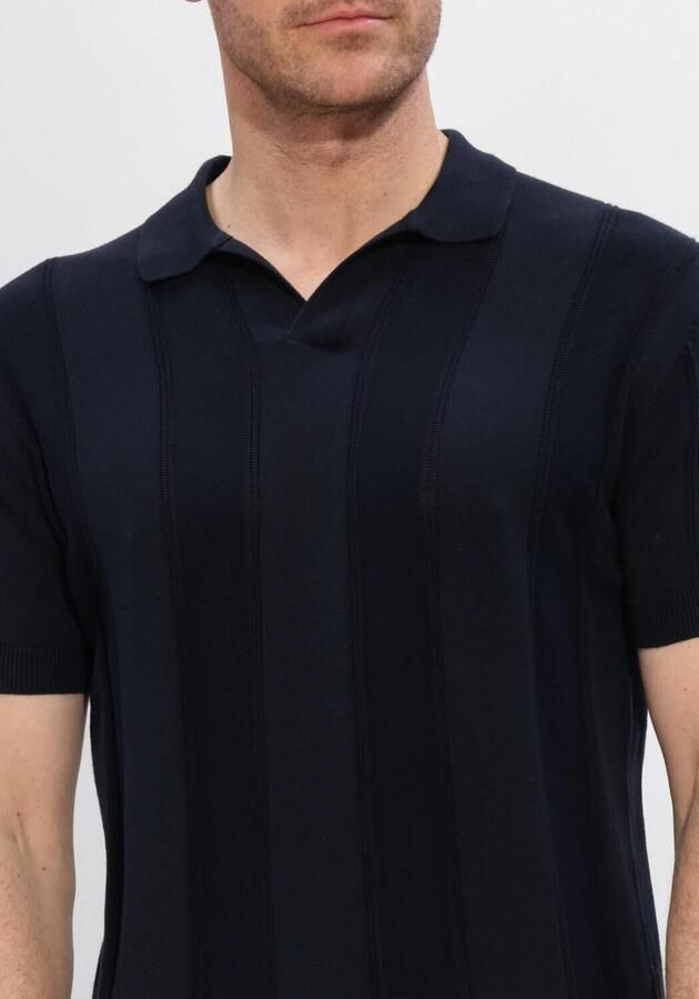 GENTILUOMO Heren Polo's & T-shirts Polo No Buttons Ss Donkerblauw - Foto 3