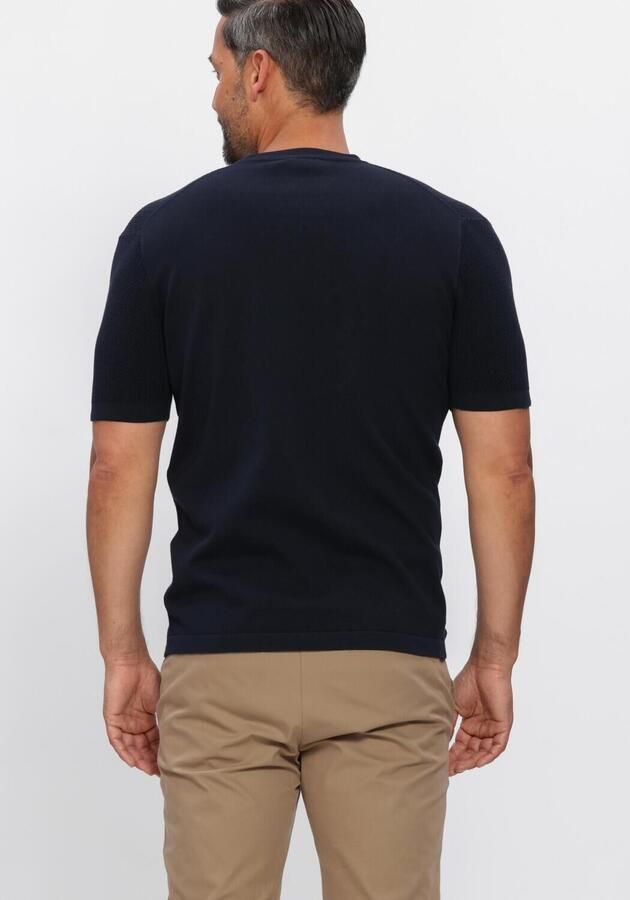GENTILUOMO Heren Polo's & T-shirts Round Neck Ss Donkerblauw - Foto 3