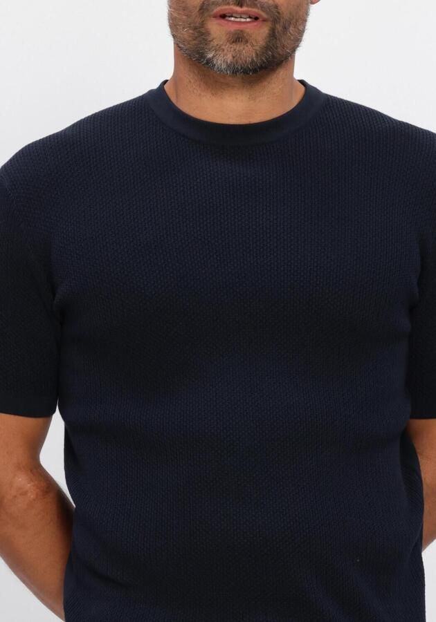 GENTILUOMO Heren Polo's & T-shirts Round Neck Ss Donkerblauw - Foto 4
