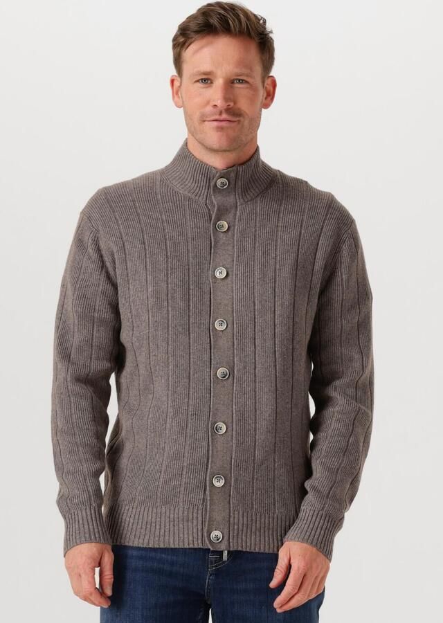 GENTILUOMO Heren Truien & Vesten Cardigan 8 Buttons Taupe - Foto 4