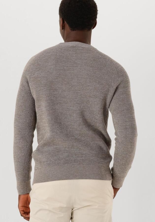 GENTILUOMO Heren Truien & Vesten Round Ls Raglan Taupe - Foto 2