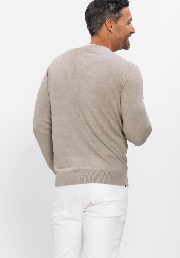 GENTILUOMO Heren Truien & Vesten Round Neck Ls Beige - Foto 3