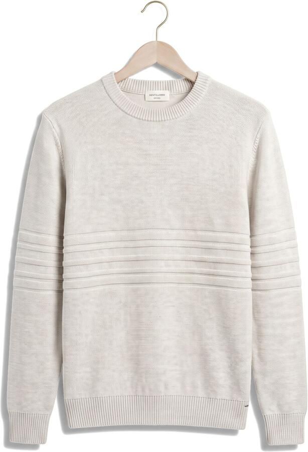 GENTILUOMO Heren Truien & Vesten Round Neck Ls Ecru - Foto 4
