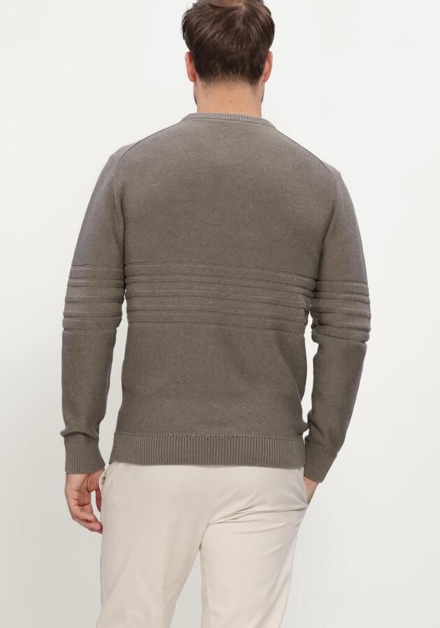 GENTILUOMO Heren Truien & Vesten Round Neck Ls Taupe - Foto 3